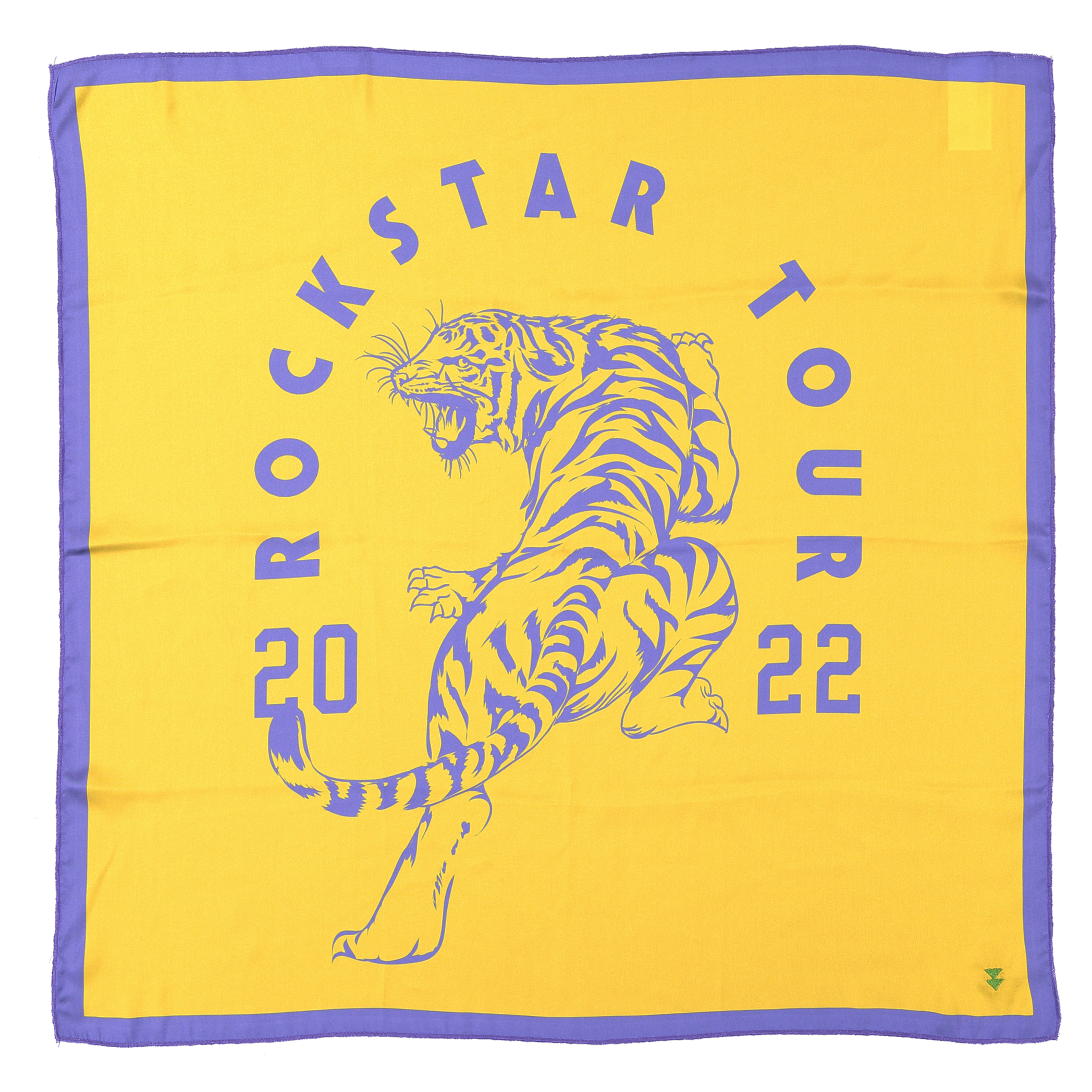 Piupiuchick - Tuch/ Schal gelb  Tiger Print in blau