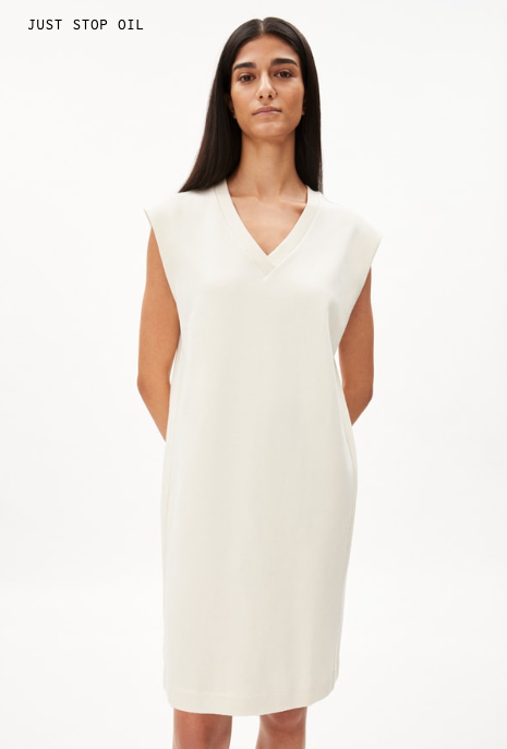 Armedangels - Ikaa Kleid ohne Arm V-Neck natur aus Biobaumwolle, fair produziert