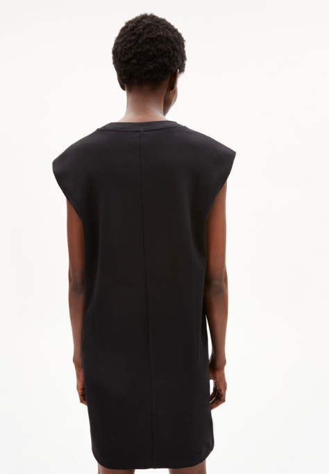Armedangels - Ikaa Kleid ohne Arm V-Neck schwarz aus Biobaumwolle, fair produziert