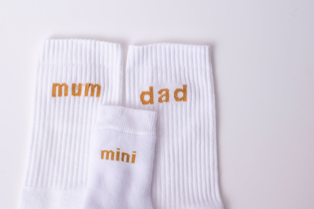 AURYN -  mum/ dad Socken weiß - Partnerlooksocken