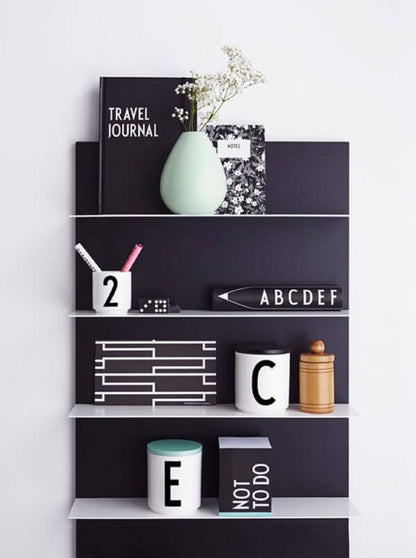 Design Letters -Holzdeckel für Porzellantasse schwarz - AURYN Shop
