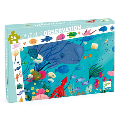 Wimmelpuzzle Unterwasserwelt 54 Teile für Mädchen und Jungen fair produziert von Djeco