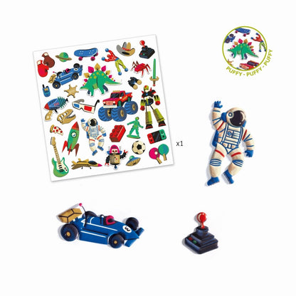 Djeco - 3D Sticker Retro Toys - AURYN Shop