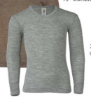 Engel - Shirt Langarm Wolle/Seide graumeliert - AURYN Shop