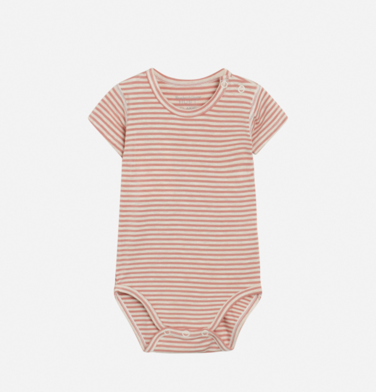 Hust &amp; Claire - Baby Body gestreift rosa - AURYN Shop