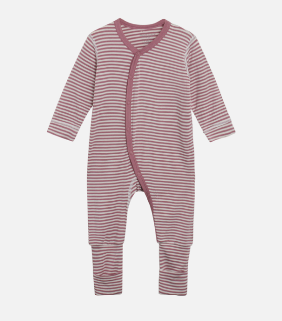 Hust &amp; Claire - Langärmliger Baby Schlafanzug gestreift in rosa - AURYN Shop