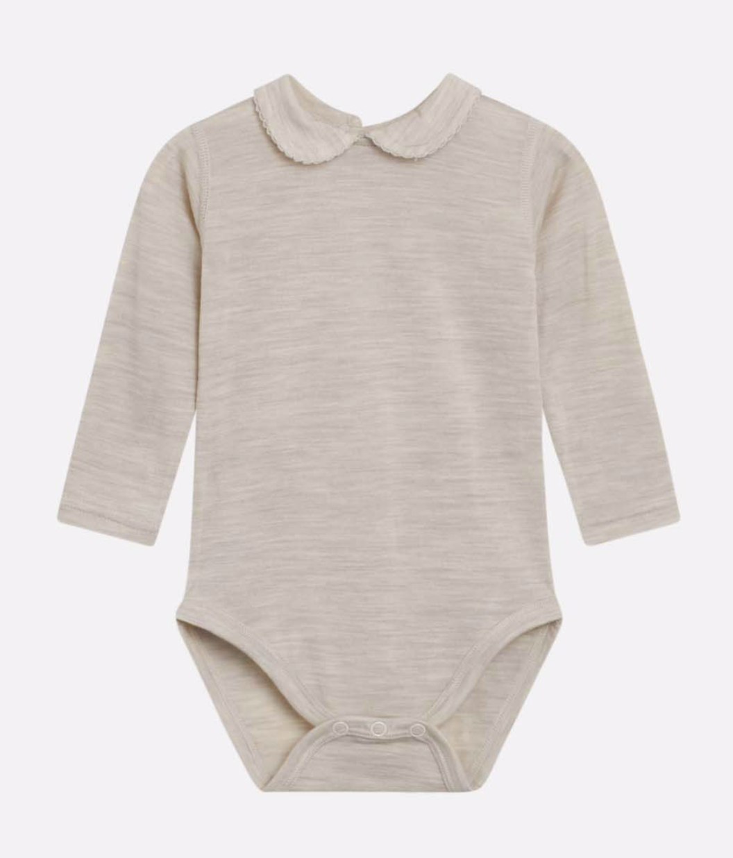 Hust & Claire - Baby Body Langarm mit Kragen in weiß - AURYN Shop