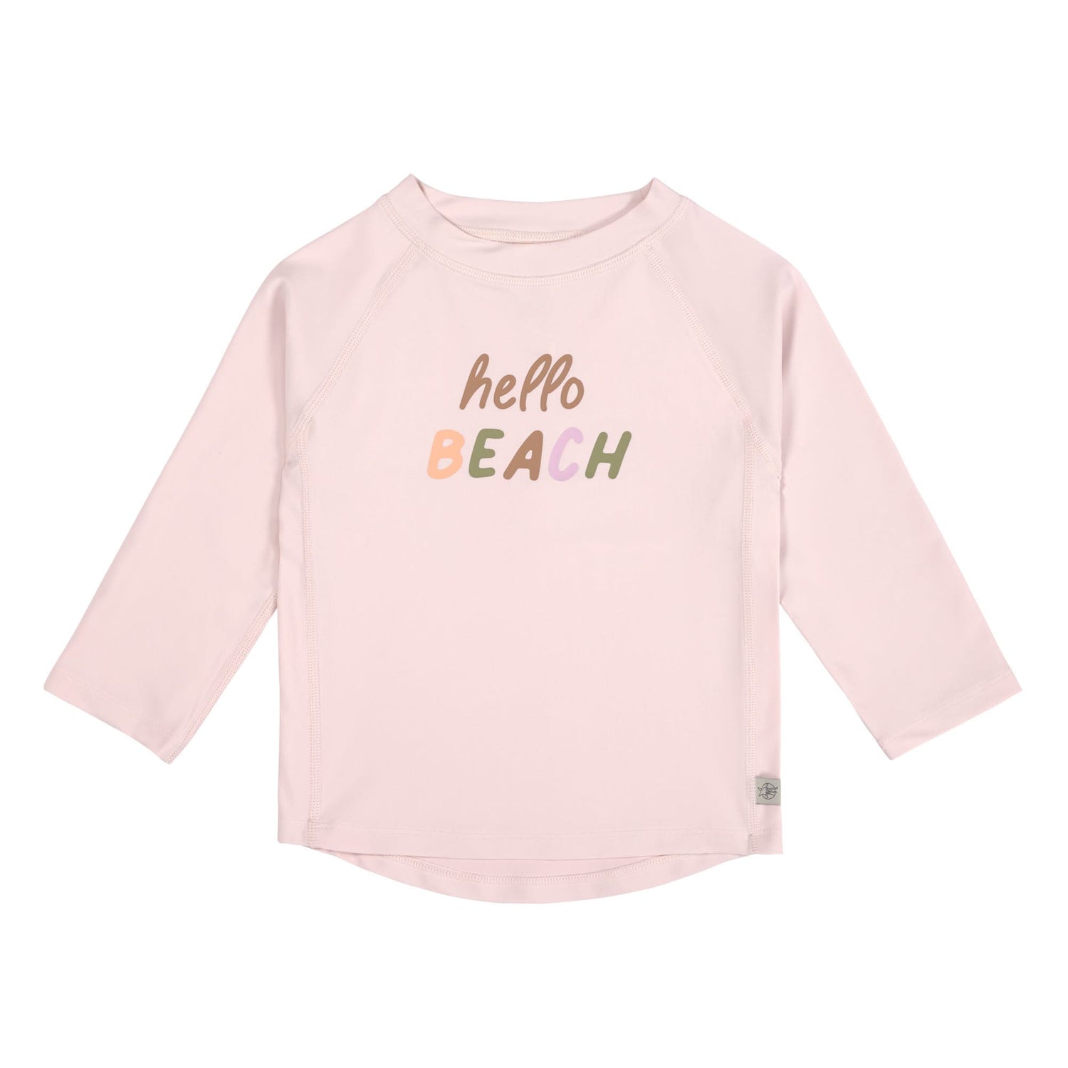 Lässig - Kinder Badeshirt langarm - UV Shirt rosa Hello Beach