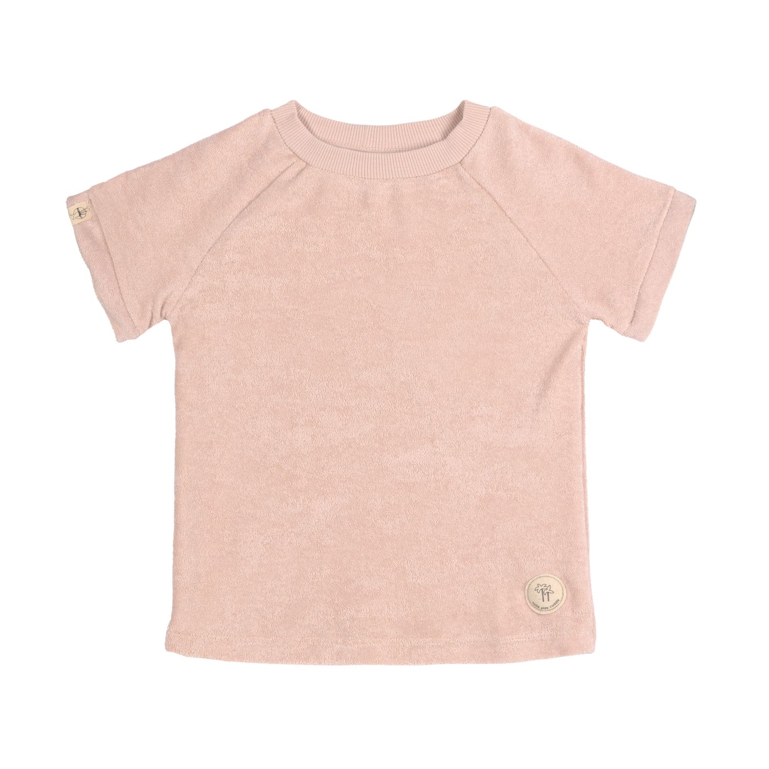 Lässig - Bequemes Frottee T-Shirt rosa