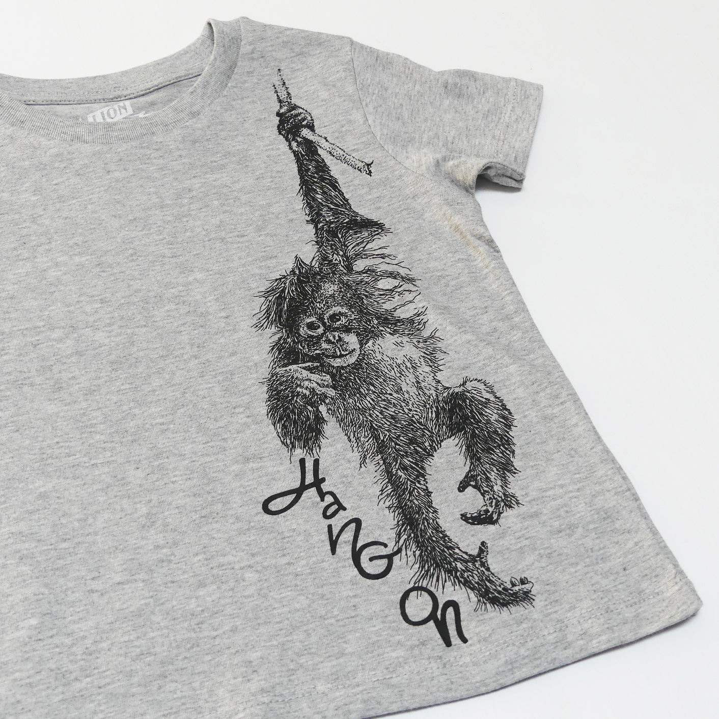 Lion of Leisure - Kinder T-Shirt Orangutan hellgrau