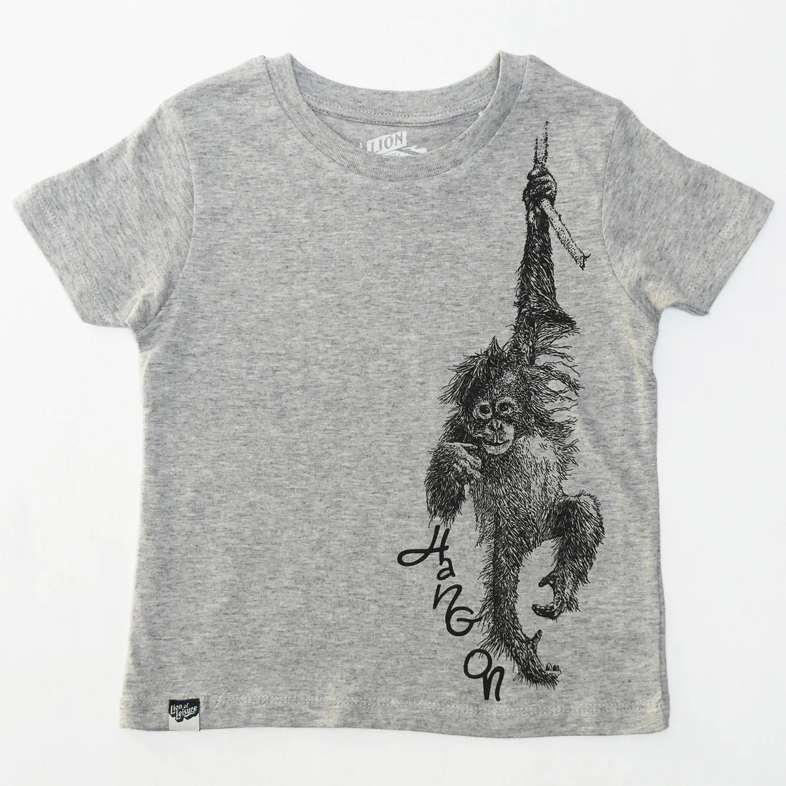 Lion of Leisure - Kinder T-Shirt Orangutan hellgrau