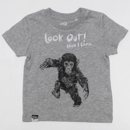 Lion of Leisure - T-Shirt Affe graumeliert Biobaumwolle