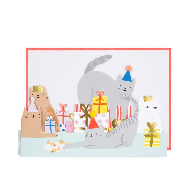 Meri Meri - Geburtstagskarte Katze - AURYN Shop