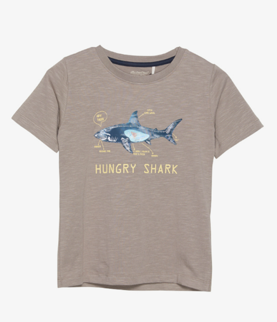 Minymo-133137-t-shirt-shark-grau