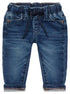 Noppies - Weiche Baby Jeans mit Kordel und Gummizug in blau für Mädchen und Jungen