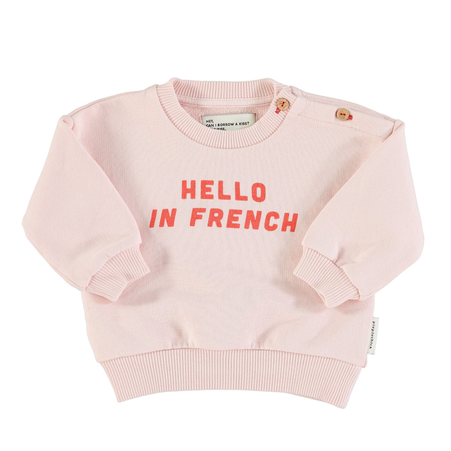 Piupiuchick - Sweatshirt rosa hello in french