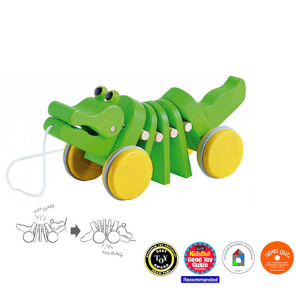 Plan Toys - Nachziehtier Krokodil - AURYN Shop