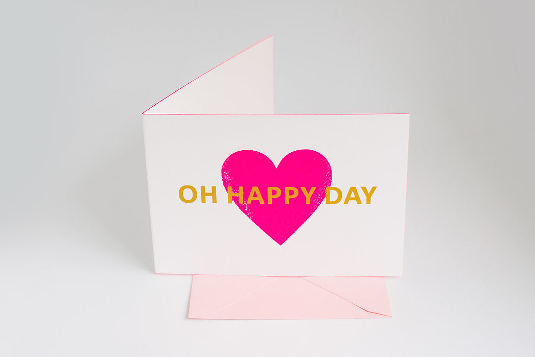 Von Rike - Klappkarte - OH HAPPY DAY mit Glitzer - AURYN Shop