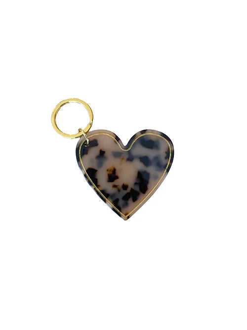 Von Rike - Schlüsselanhänger Herz leoprint
