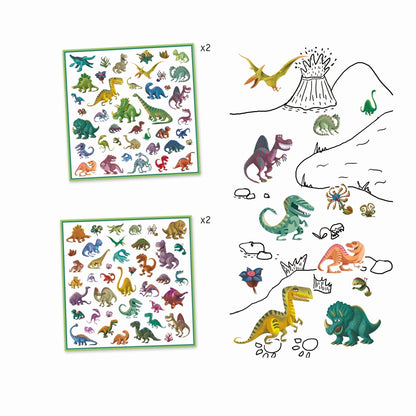 Djeco - Coole Kinder Sticker Dinosaurier - AURYN Shop
