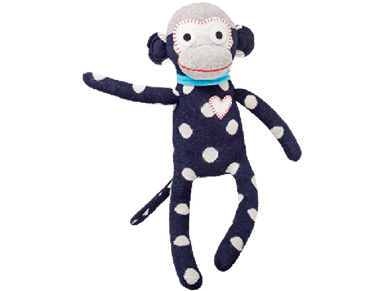 HickUps - Socken-Affe blau mit Punkten - AURYN Shop