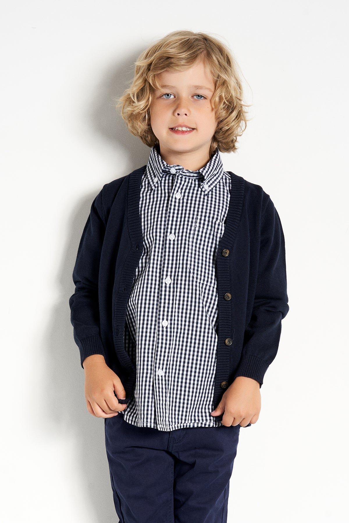 Hust &amp; Claire - Hemd Rene kariert navy - AURYN Shop
