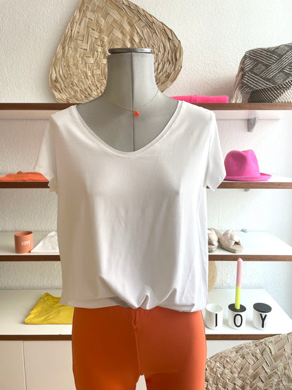 AURYN - Bambus T-Shirt kurzarm weiß, fair und nachhaltig produziert