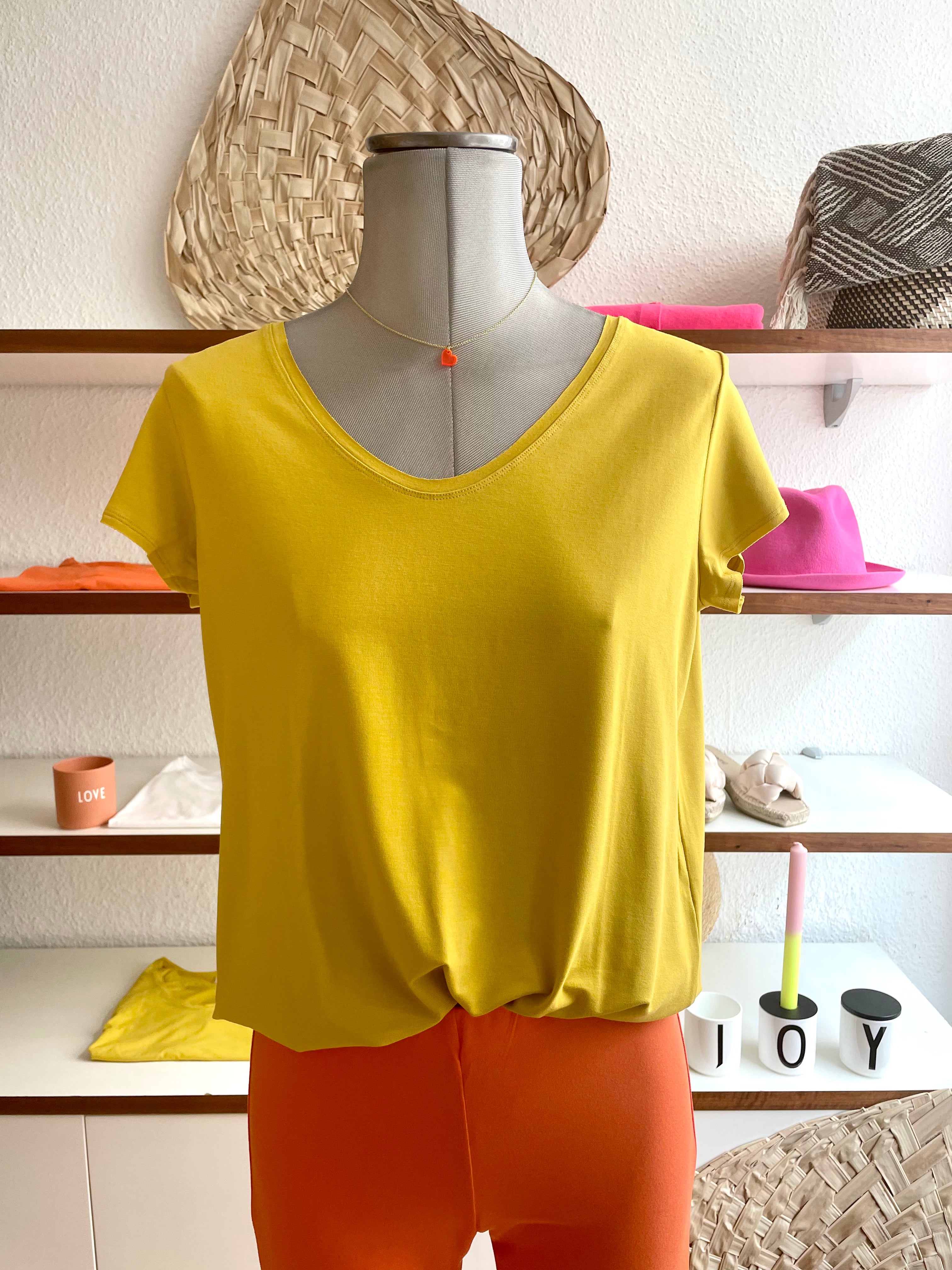 AURYN - Bambus T-Shirt kurzarm gelb, fair und nachhaltig produziert