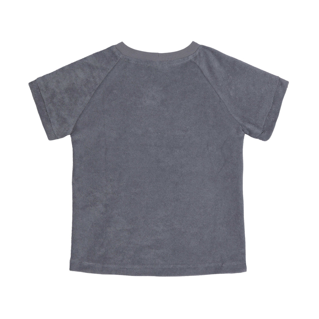 Lässig - Bequemes Frottee T-Shirt dunkelgrau