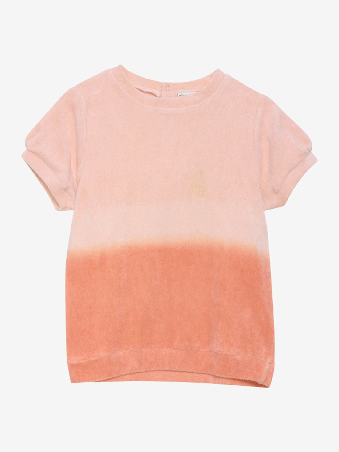 Cooles Ombre T-Shirt mit kurzen Ärmeln aus Frottee von Minymo.