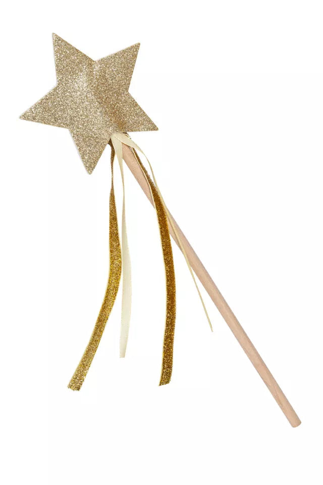  Zauberstab mit Stern in gold von Ratatam. Ideal zum Verkleiden oder Spielen für Mädchen und Jungen.